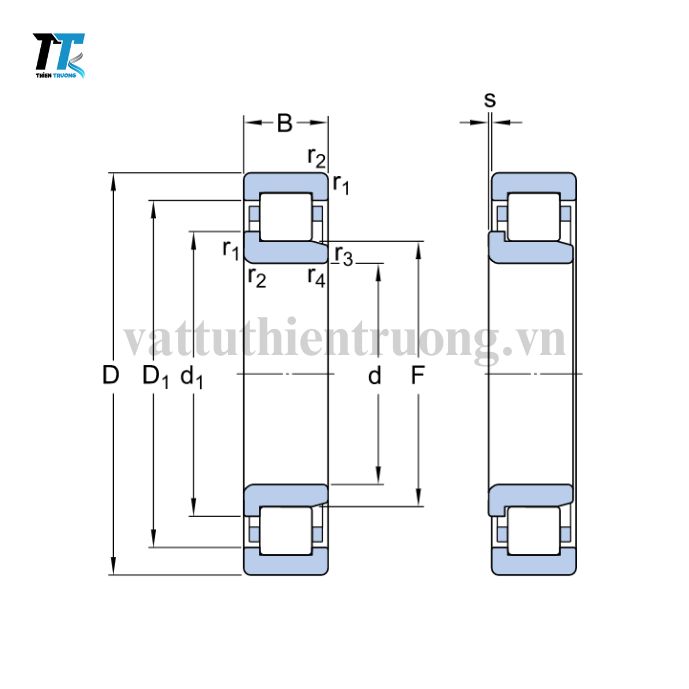 Vòng Bi Đũa Trụ NJ 204 ECP